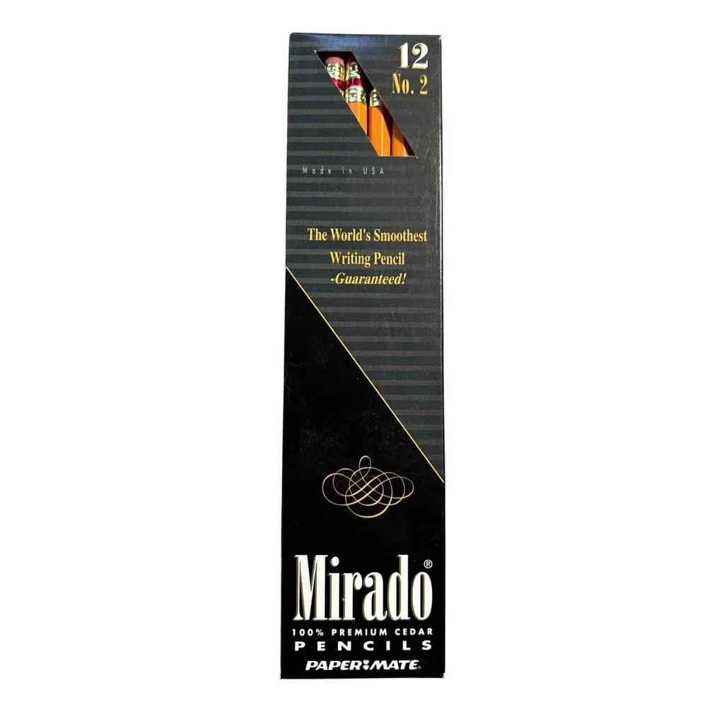 NEW Paper Mate Mirado No 2 Pencils 12 Count 100% Premium Cedar Vintage 2003 USA